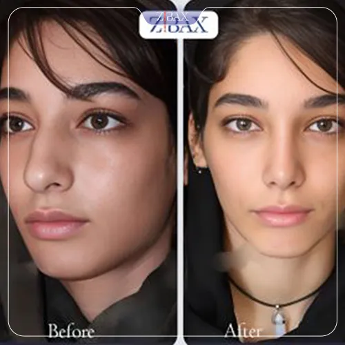 نمونه عمل جراحی بینی دکتر پارسا چراغی پور — تصویر 3