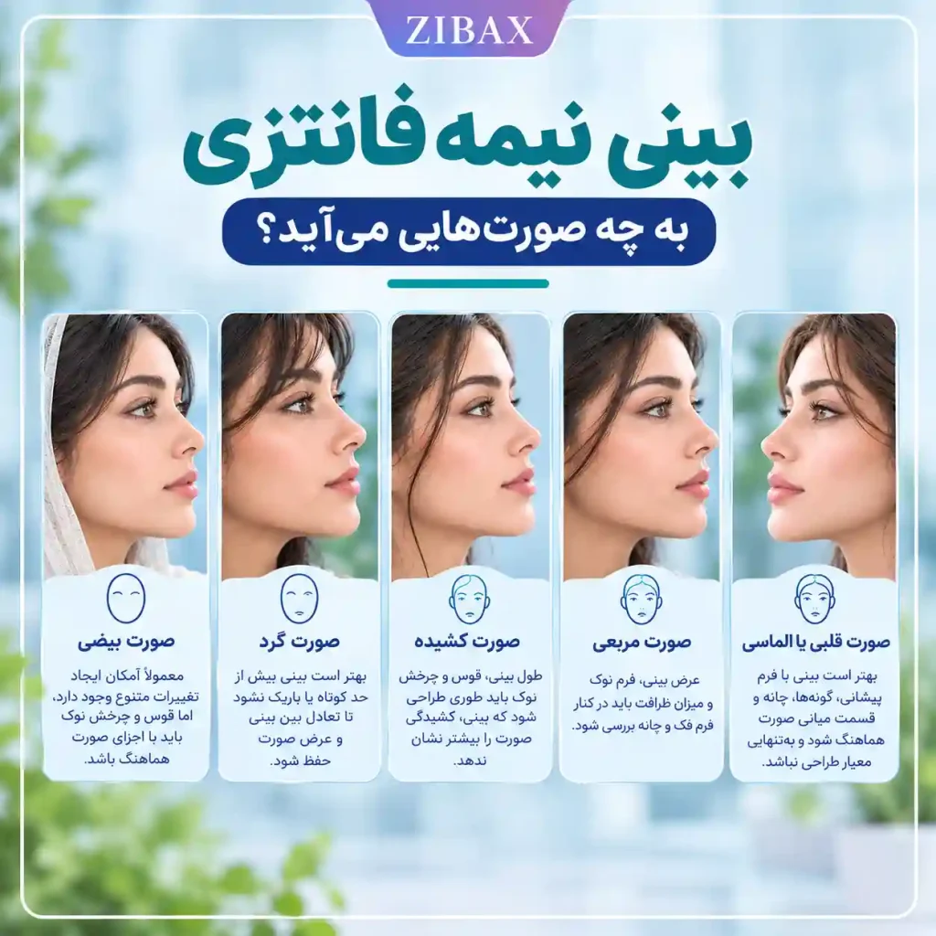 بینی نیمه فانتزی به چه صورت هایی میاد