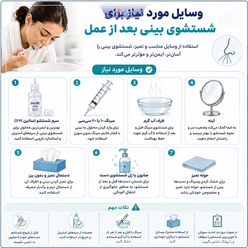 وسایل لازم برای شستشوی بینی 