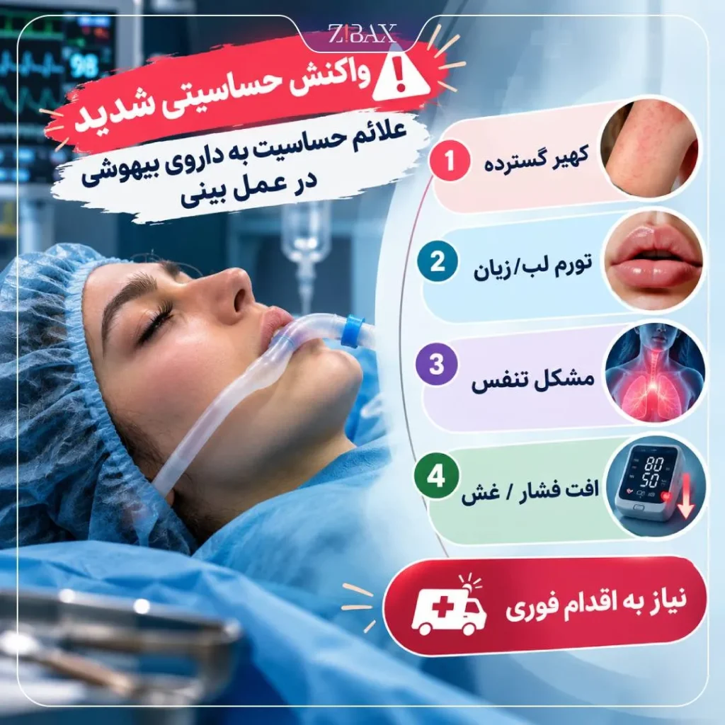 علائم حساسیت به داروی بیهوشی