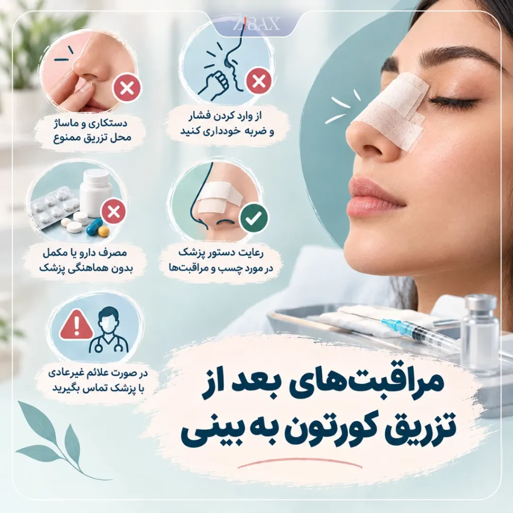 مراقبت های بعد از تزریق کورتون
