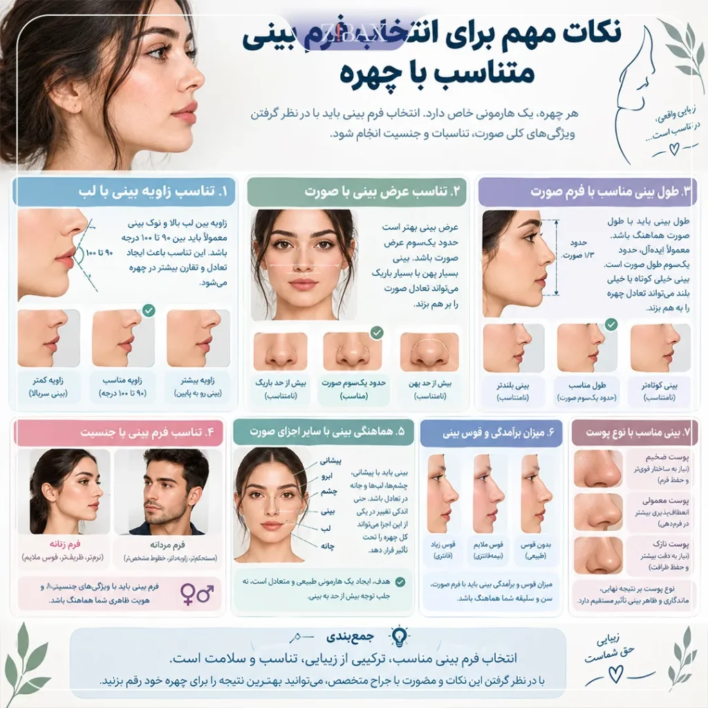 نکات مهم برای انتخاب فرم بینی