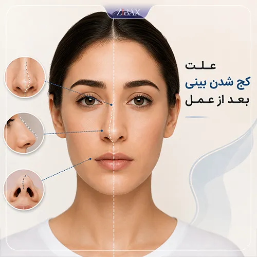 علت کج شدن بینی بعد از عمل