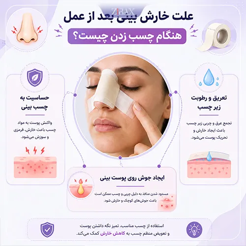 خارش بینی زیر چسب